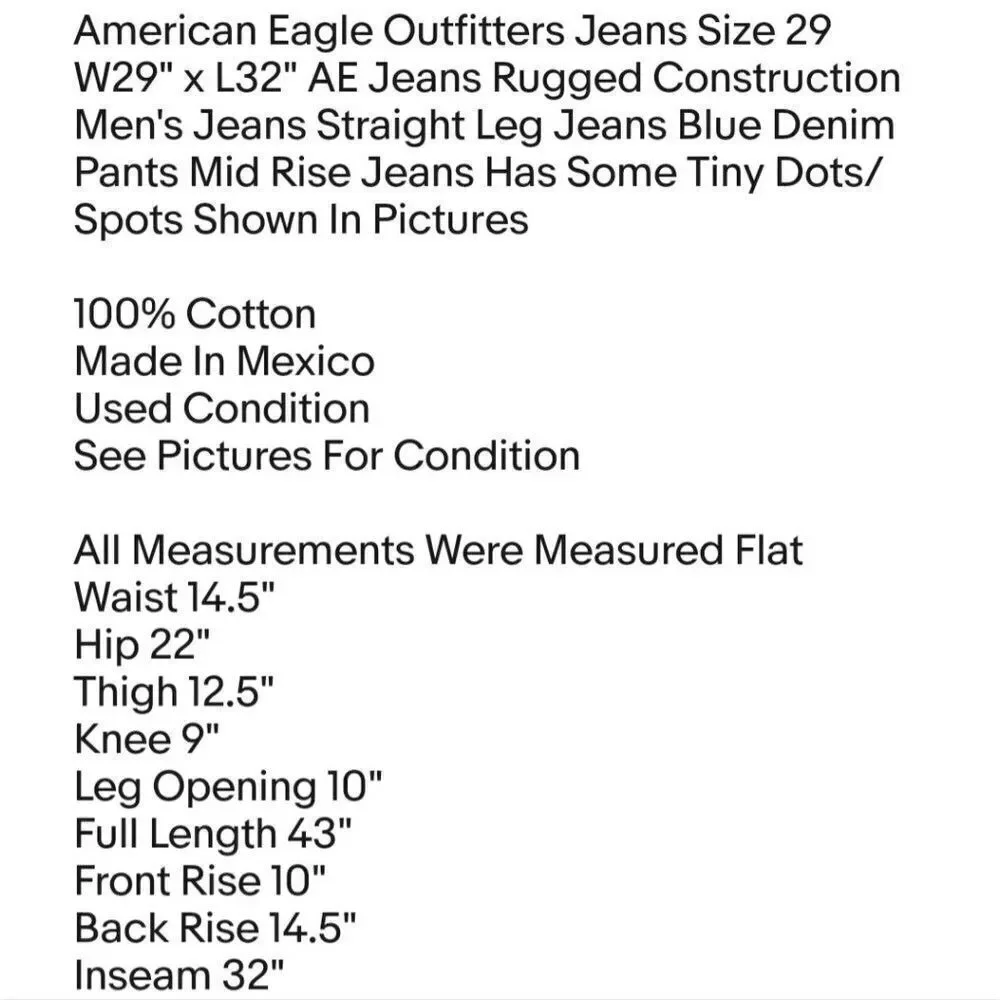 American Eagle Outfitters Jeans Size 29 W29